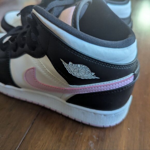 Nike Air Jordan Retro Kids Black and Pink Sneakers - Picture 11 of 13